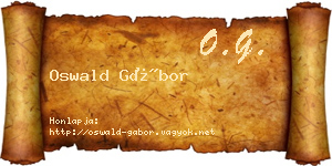 Oswald Gábor névjegykártya