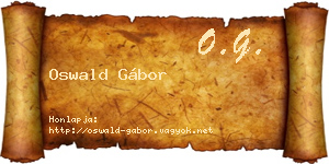 Oswald Gábor névjegykártya