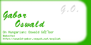 gabor oswald business card